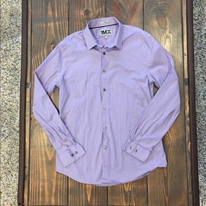 Express 1MX Fitted Light Purple Dress Shirt